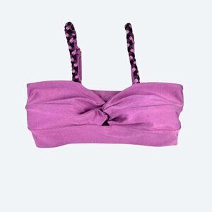 Mauve Pink Braided Sports Bra for Women – Women’s Stylish Gym Top